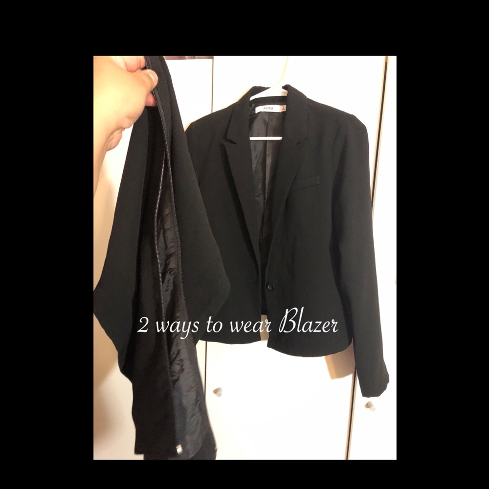 Two ways to wear JustFab Black Blazer size:S